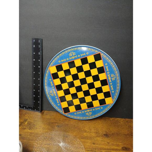 Vintage Chinese Checkers, Checkers, Chess Travel Game Board Tin w/ Game Pieces - Picture 5 of 9